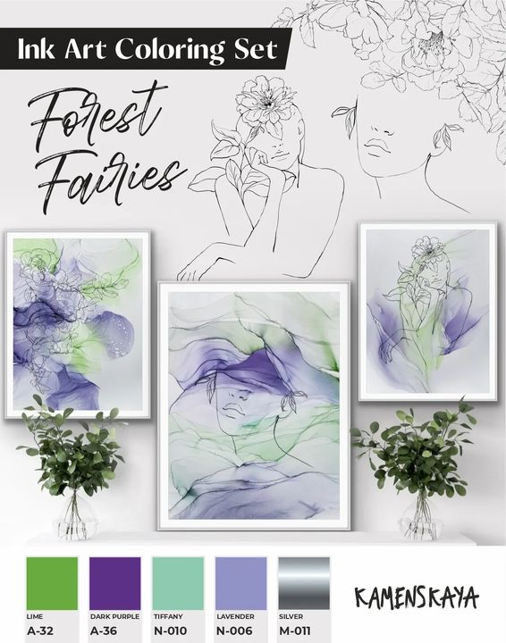Set di inchiostri KAMENSKAYA 'FOREST FAIRIES'