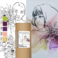 Set di inchiostri KAMENSKAYA 'GIRLS AND FLOWERS'