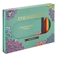 Set di mandala da colorare e matite