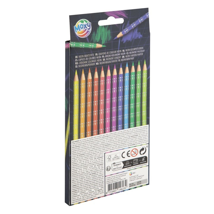 Set di matite colorate neon
