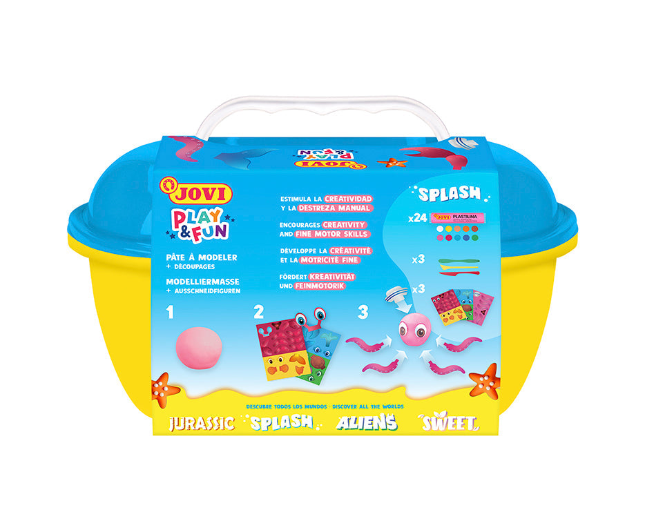 Set di pasta per modellare JOVI Play&Fun Splash 360 g in valigetta