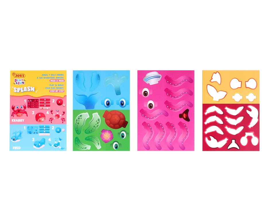 Set di pasta per modellare JOVI Play&Fun Splash 360 g in valigetta
