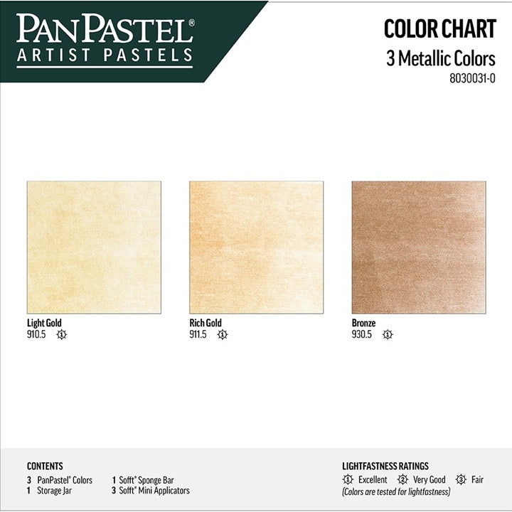 Set di pastelli metallici PanPastel - Oro