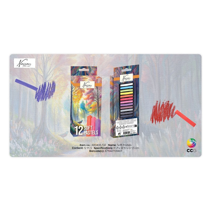 Set di pastelli secchi Nassau 12 pezzi