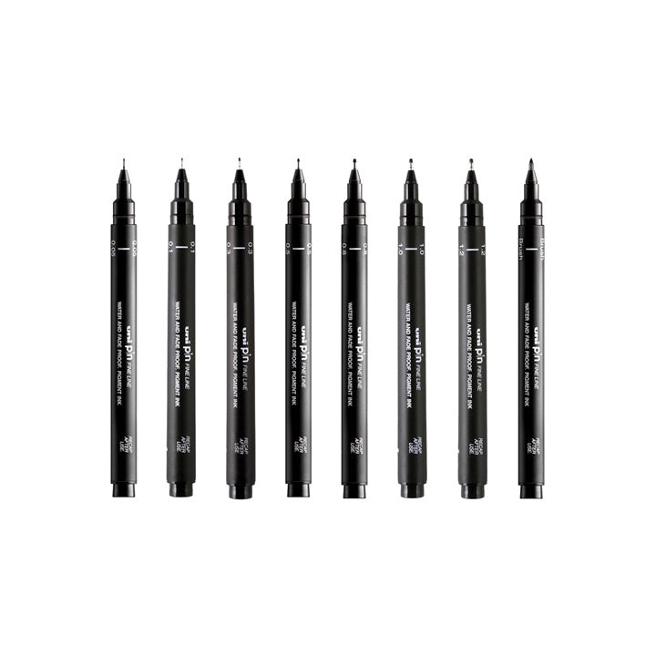 Set di pennarelli fineliner UNI PIN Draw and Sketch 8 pz.