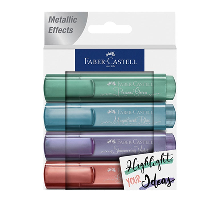 Set di pennarelli metallici Faber-Castell - 4 pezzi