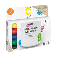 Set di pennarelli per porcellana 5 pz.
