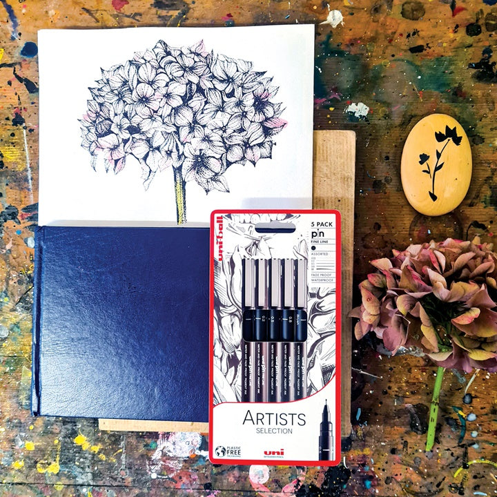 Set di pennarelli UNI PIN fineliner Artist Selection 5 pz.