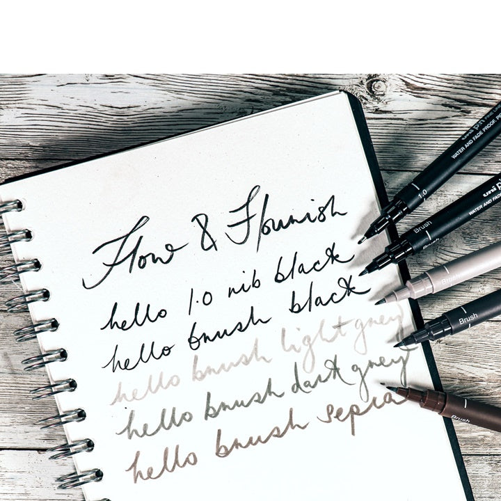 Set di pennarelli UNI PIN fineliner Flow and Flourish 5 pz.