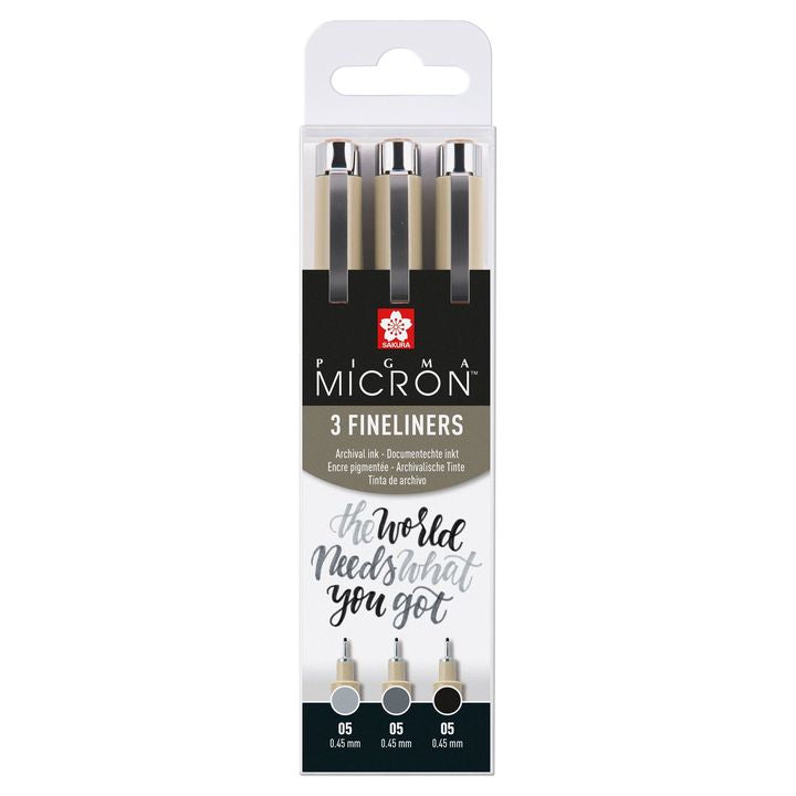 Set di penne tecniche Sakura Pigma Micron 3 fineliners