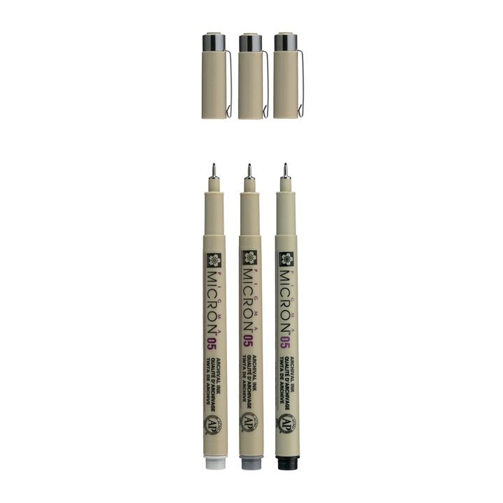 Set di penne tecniche Sakura Pigma Micron 3 fineliners