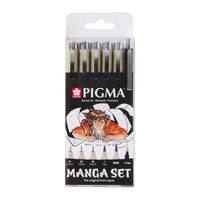 Set di penne tecniche Sakura Pigma Micron Manga - set di 6 pezzi neri