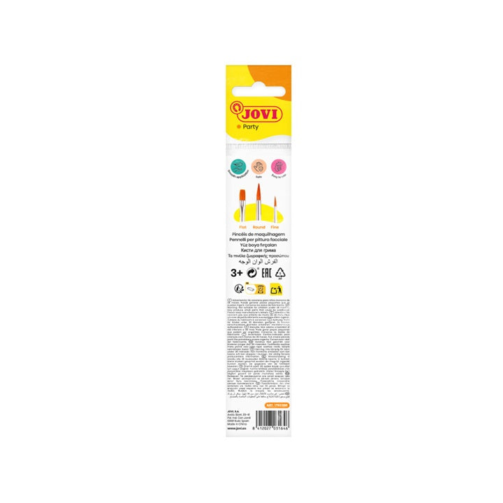 Set di pennelli per pittura del viso JOVI 3 pz.