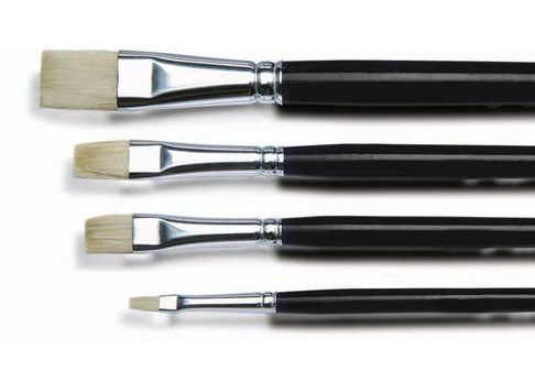 Set di pennelli piatti Solo Goya 4 pezzi