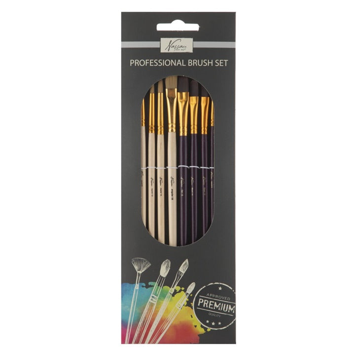 Set di pennelli professionali Nassau 10 pezzi