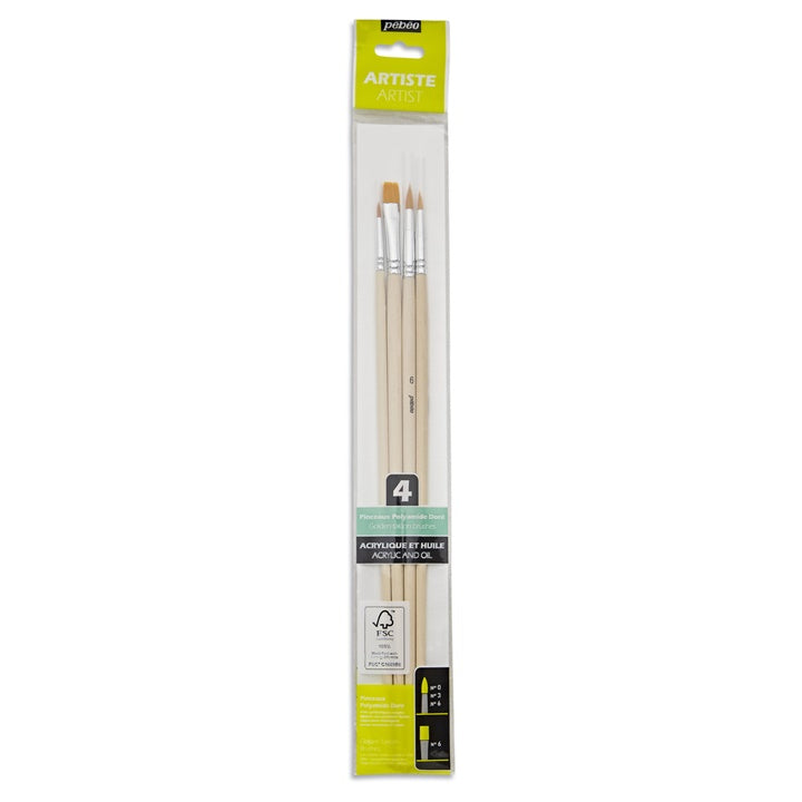 Set di pennelli sintetici Pebeo 4 pz.