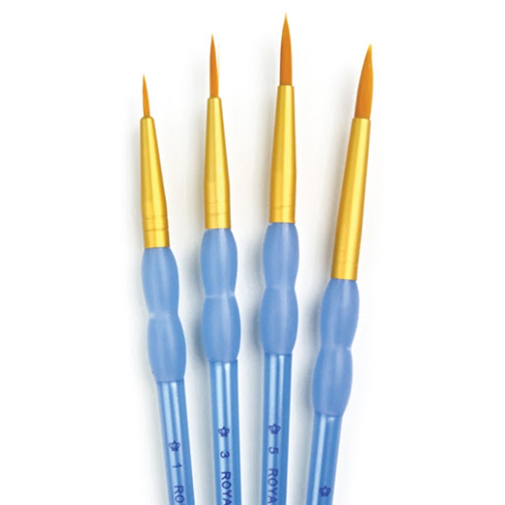Set di pennelli sintetici rotondi Royal & Langnickel 4 pezzi