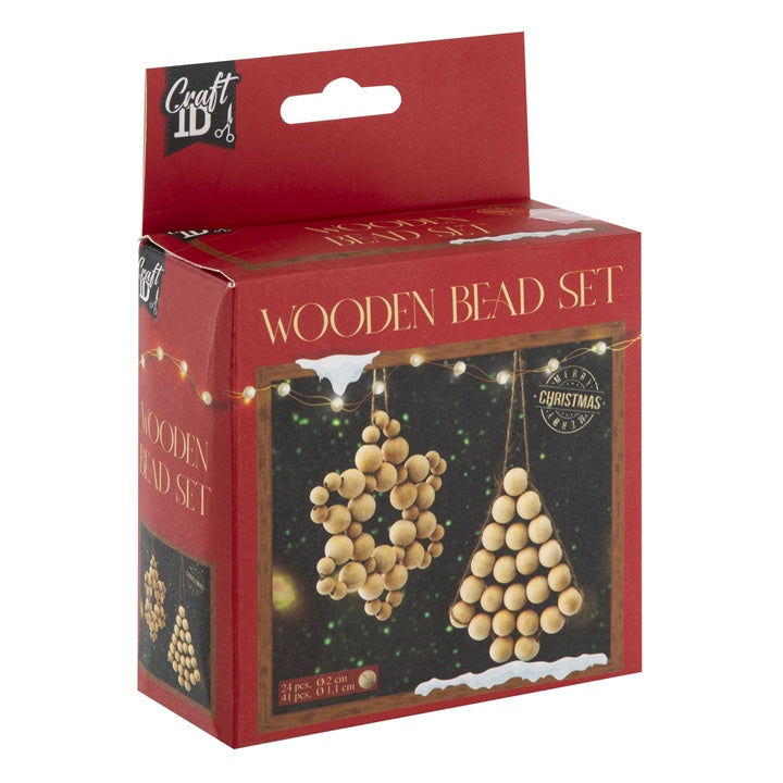 Set di perle di legno XMAS