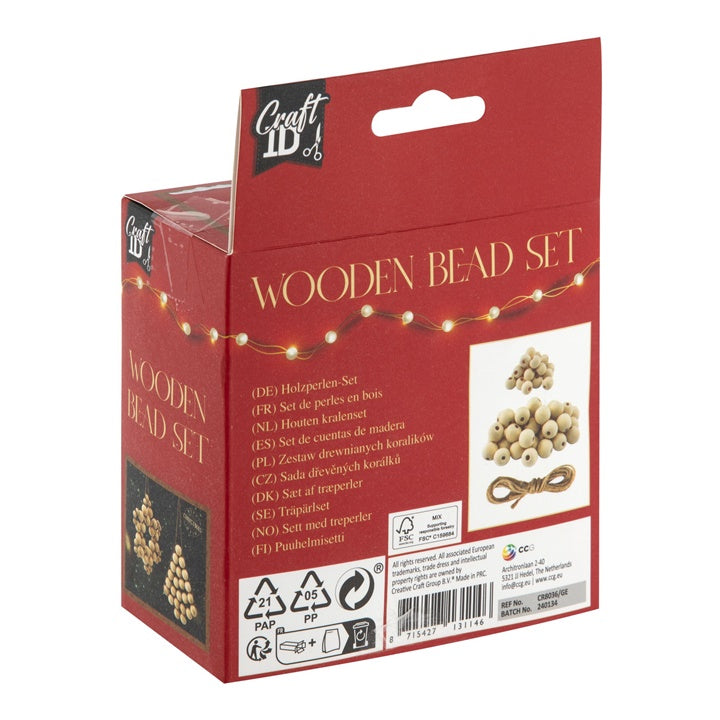 Set di perle di legno XMAS