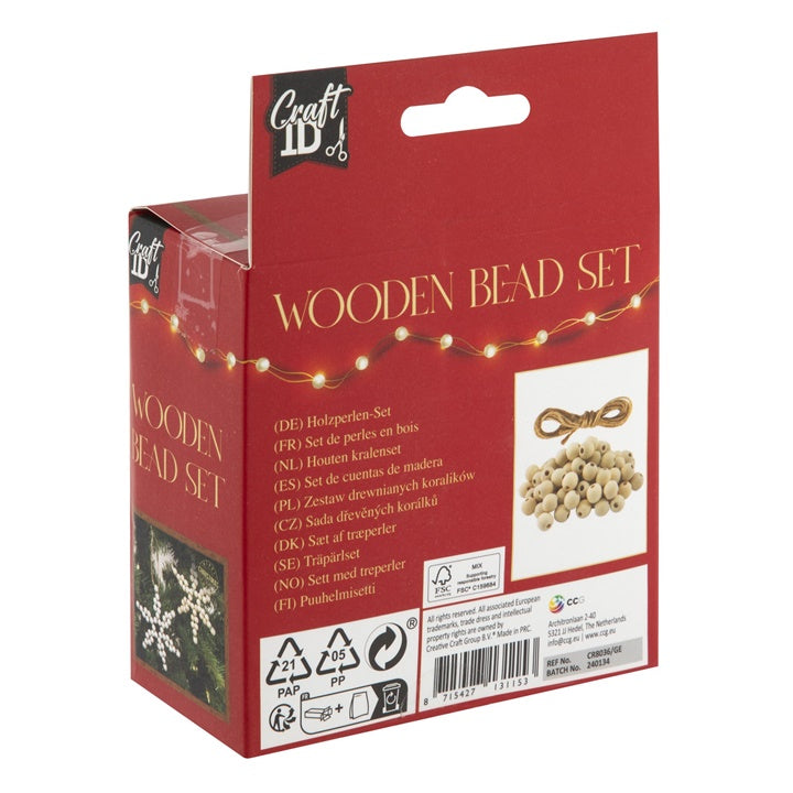 Set di perline di legno XMAS STARS