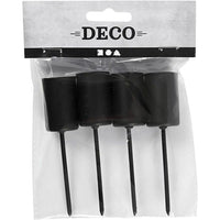 Set di portacandele neri 4 pz — immagine 3