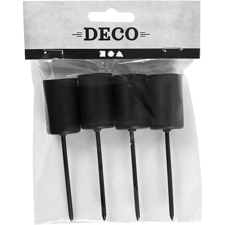 Set di portacandele neri 4 pz — immagine 3