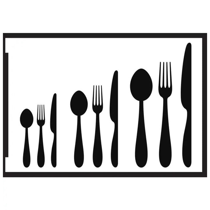 Set di posate A5 con sagoma autoadesiva