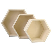 Set di scatole di legno esagonali Kreul