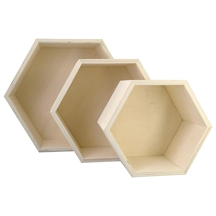 Set di scatole di legno esagonali Kreul