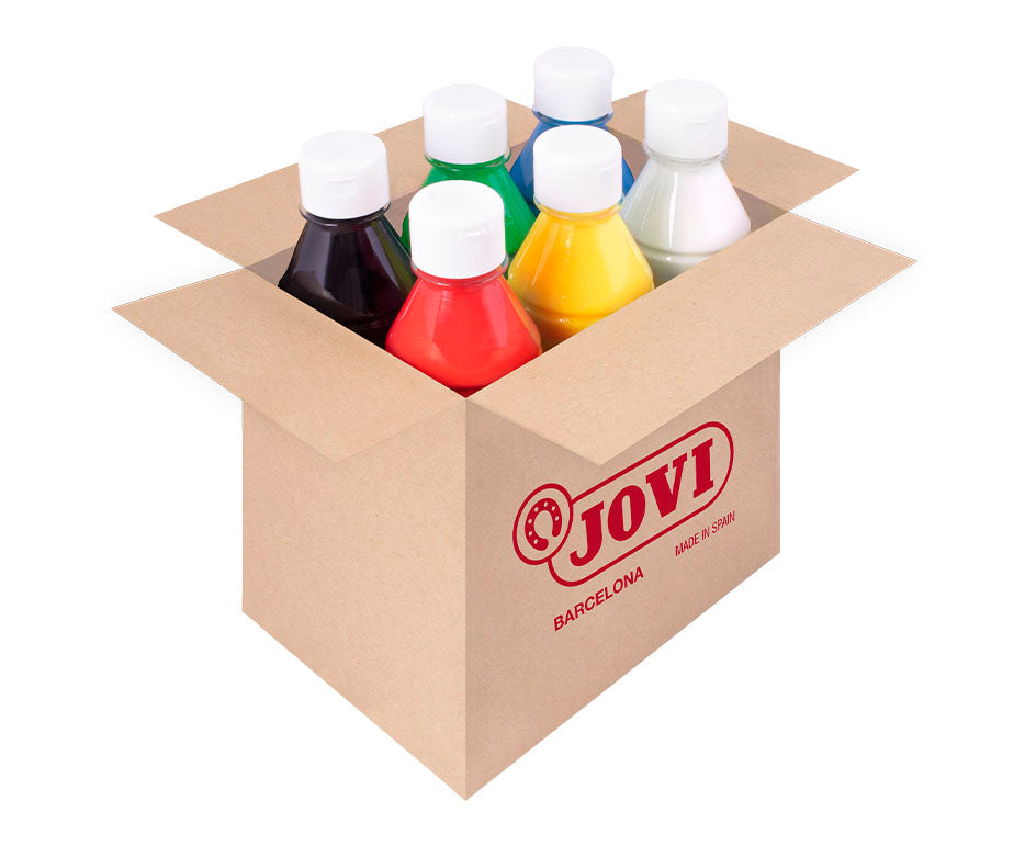 Set di tempere a tempera liquida JOVI Premium 6 x 250 ml