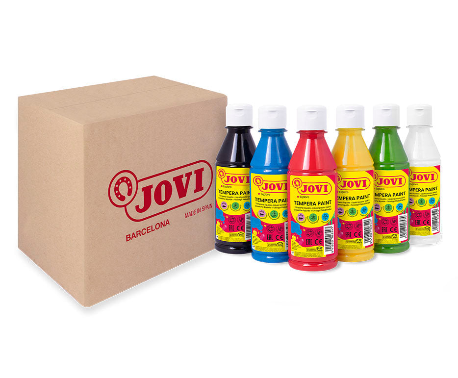 Set di tempere a tempera liquida JOVI Premium 6 x 250 ml