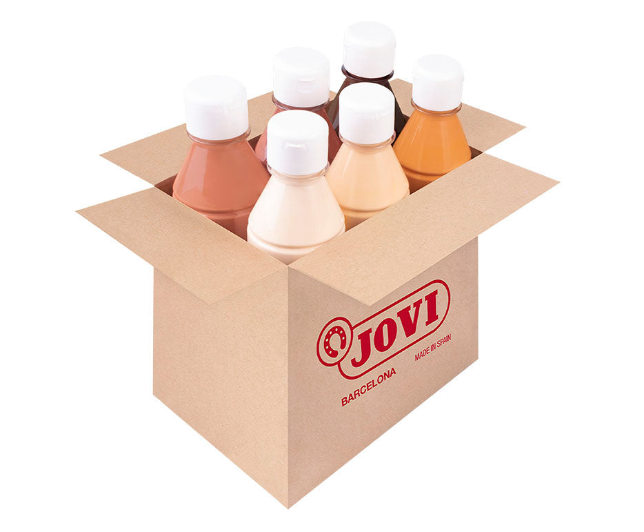 Set di tempere liquide JOVI Premium 6 x 250 ml tonalità della pelle