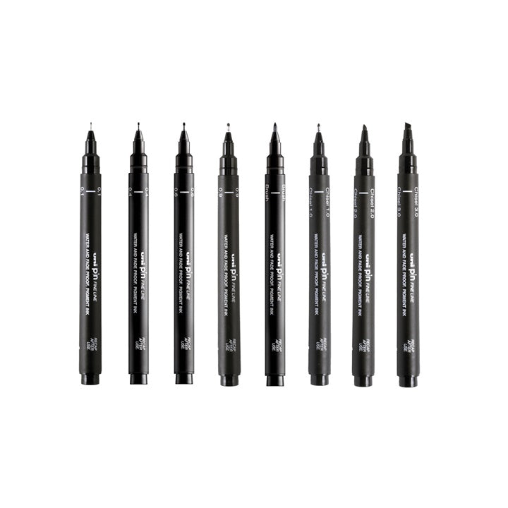 Set di UNI PIN fineliner Pennarelli calligrafici 8 pezzi