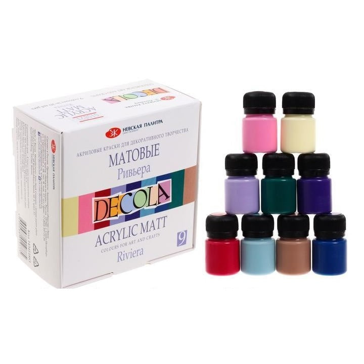 Set di colori acrilici opachi Decola 9x20 ml – Riviera