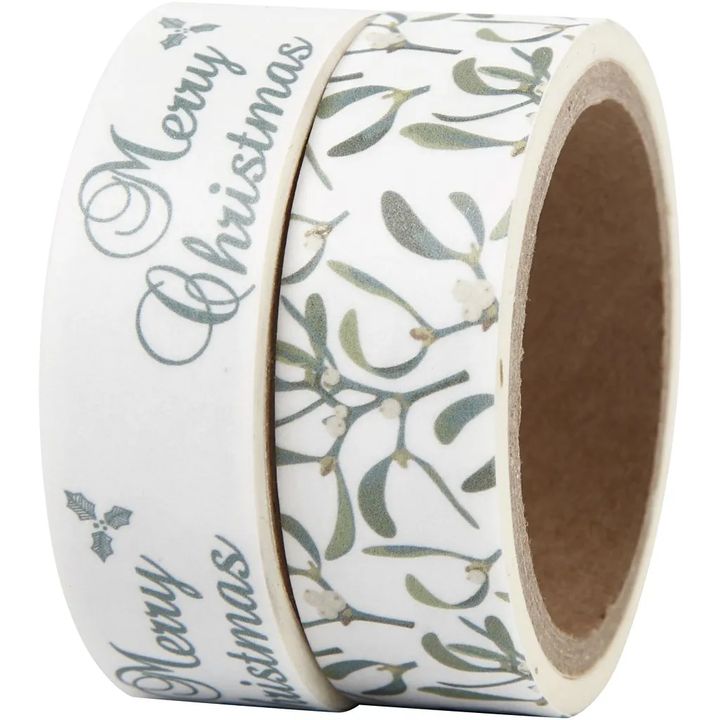 Set di nastri washi Mistletoe and Merry Christmas — immagine 1