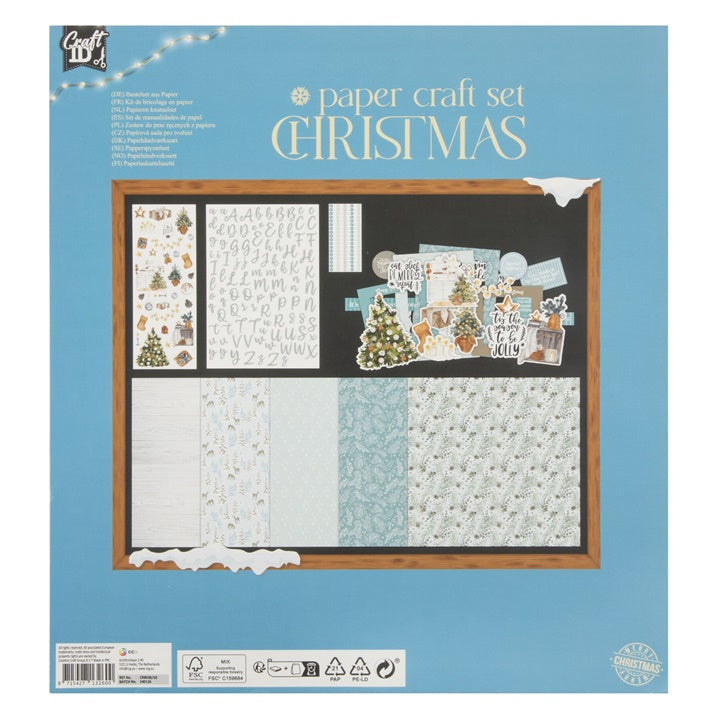 Set natalizio per scrapbooking blu