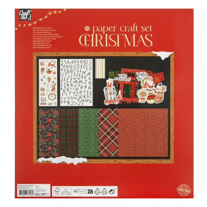 Set natalizio per scrapbooking in rosso