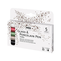 Set pennarelli con gesso KREUL per vetro e porcellana- 5 pezzi