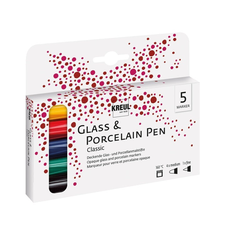 Set pennarelli per porcellana Hobby Line Brillant-- 5 pezzi