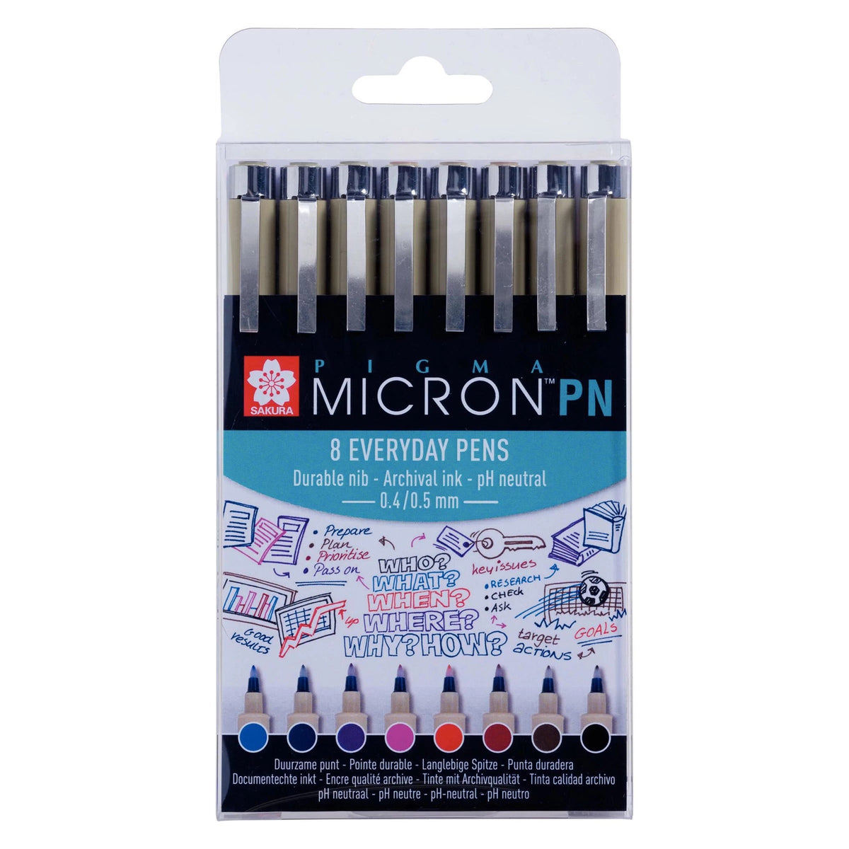 Set penne tecniche Sakura Pigma Micron PN - set di 8 pezzi