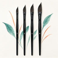 Set pennelli a sciabola per acquerello - misure 1–4, 4 pz