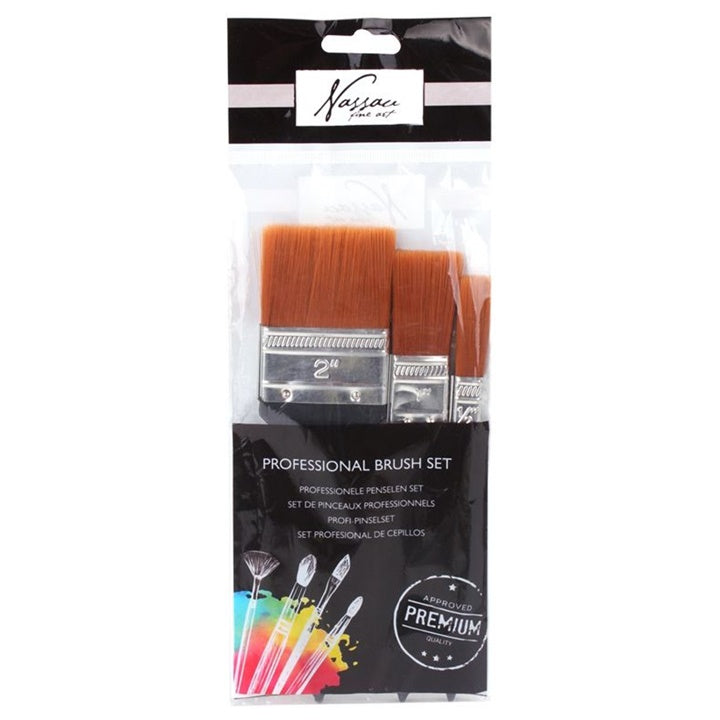 Set pennelli per pittura Nassau Fine Art - 3 pezzi