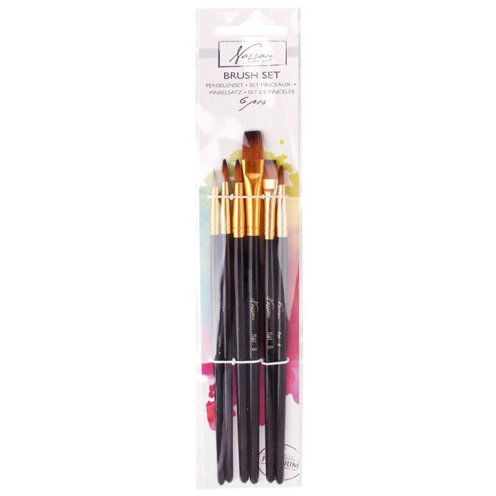 Set pennelli per pittura Nassau Fine Art - 6 pezzi