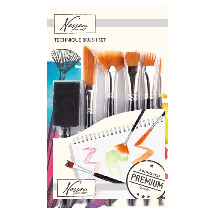Set pennelli per pittura Nassau Fine Art - 7 pezzi