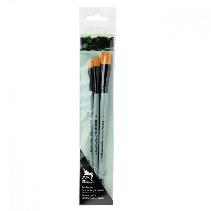 Set di pennelli piatti Renesans 1006 - 3 pz