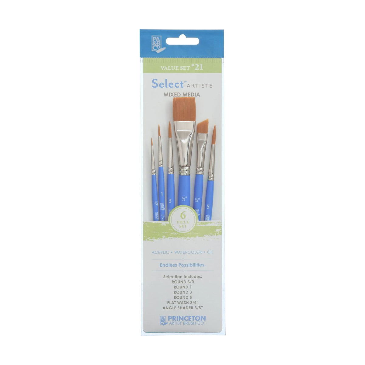 Set pennelli PRINCETON Select sintetici - set da 3 a 6 pezzi