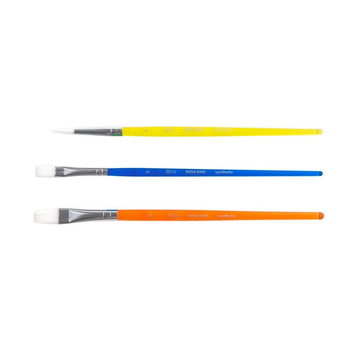 Set pennelli ROSA Kids sintetici, impugnatura ergonomica per bambini