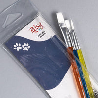 Set pennelli ROSA Kids sintetici, set da tre pezzi per piccoli artisti