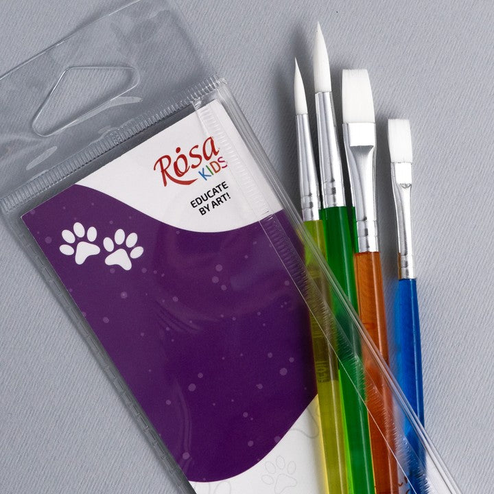 Set pennelli ROSA Kids, impugnatura ergonomica per bambini