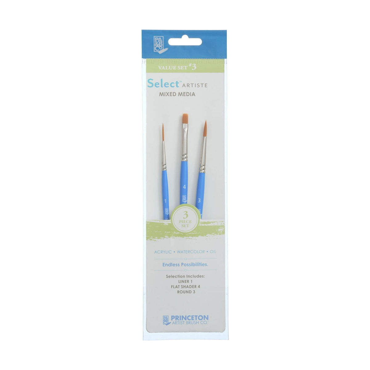 Set pennelli universali PRINCETON Select - 3 pezzi